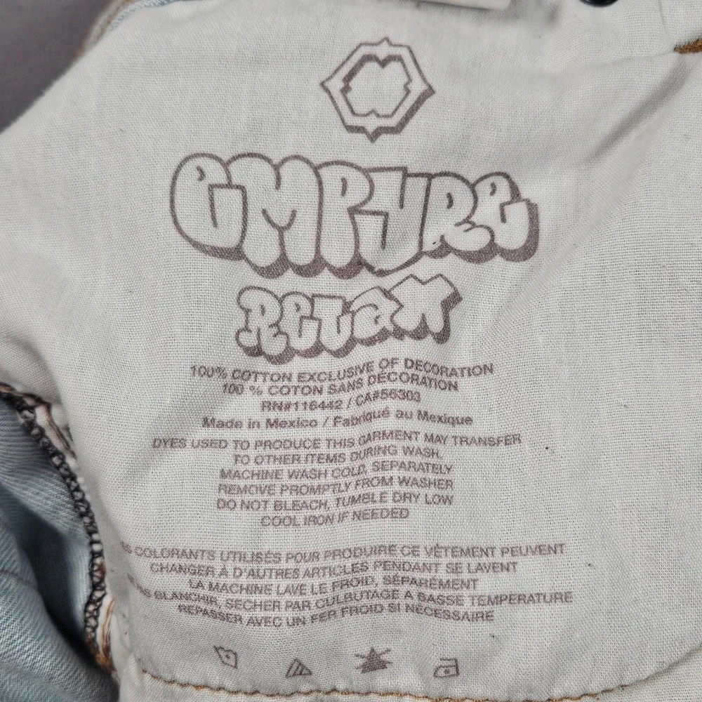 Empyre Jeans Mens 32x30 Relaxed Fit Lightwash Denim Skater Grunge Streetwear Y2K - Picture 3 of 16